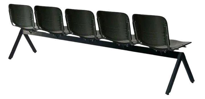 Vista lateral banca 5 plazas