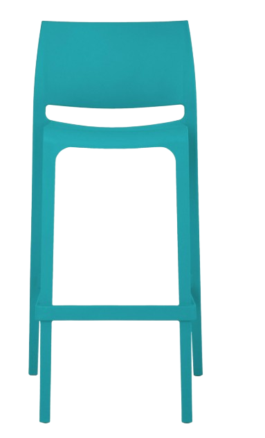 Vista posterior del banco para bar