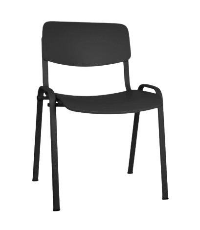 Silla negra con asiento negro
