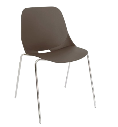 QUICK-OHV-47 - Silla para interior azul con patas cromadas