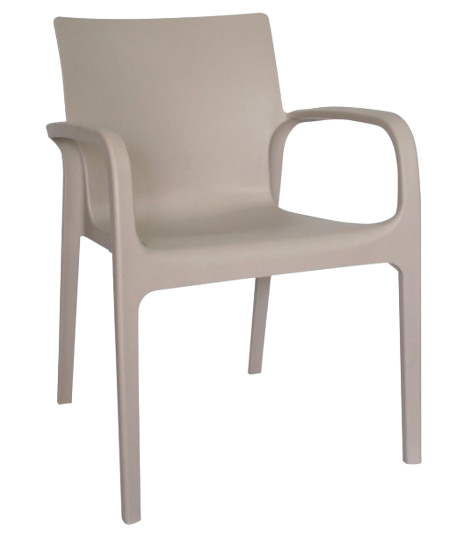 ALISSA-OHV-91 - Silla exterior con brazos en color beige